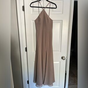 Azazie Bailey Dress, Taupe